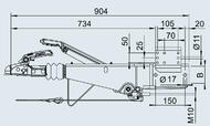 Тормоз наката VKT 100 251S под квадрат 100 мм (к.т. 2361)