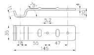 Скоба бортового замка усиленная BVG 20-A