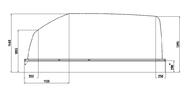 Пластиковая крышка для прицепа МЗСА 817719/B 3518-1.13 исп.111 (h=1230 мм)