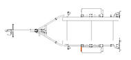 Передний кронштейн крепления левого крыла для лодочного прицепа МЗСА 1G-3G (уголок)
